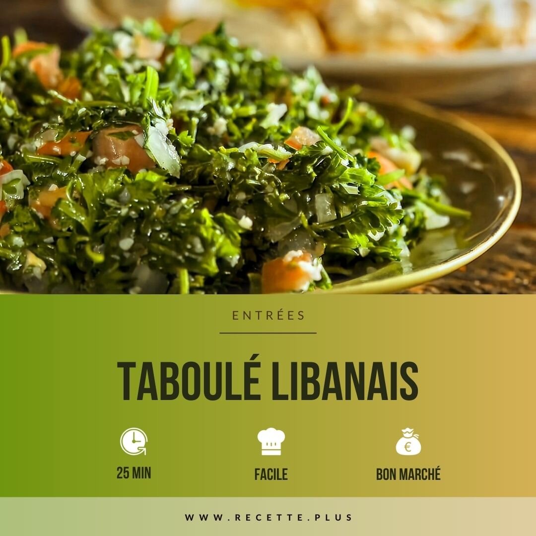 Recette Taboulé libanais