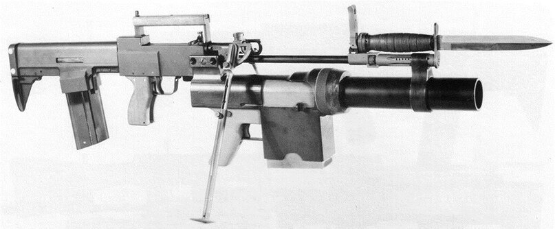 Один из ранних вариантов системы SPIW от государственного арсенала в Спрингфилде