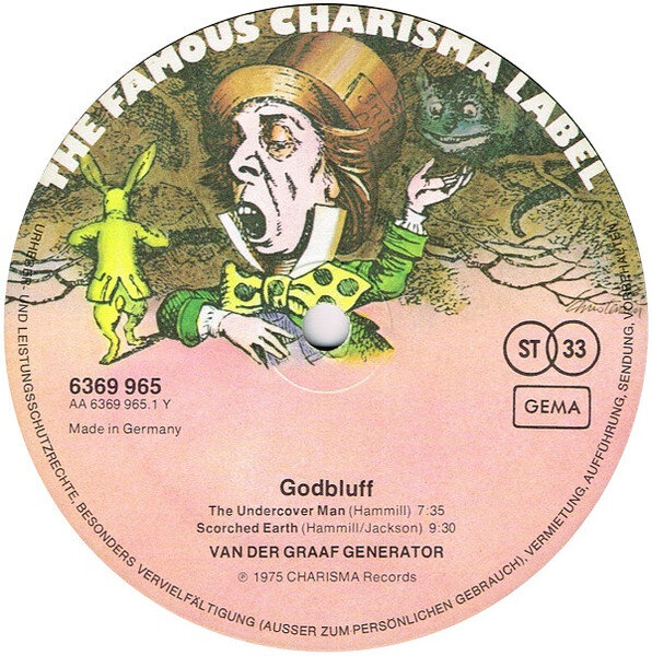 Van Der Graaf Generator "Godbluff" LP - disc, side 1