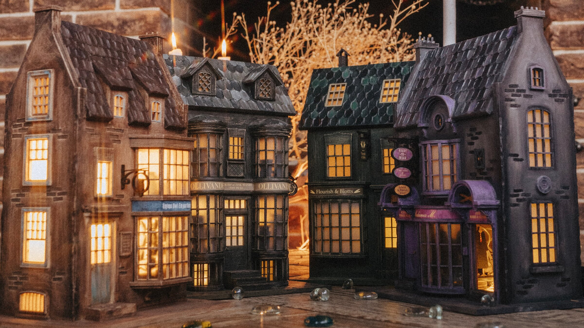 Совиная Лавка, Магазин Волшебных Палочек, Книжная Лавка, Магазин Готового Платья 