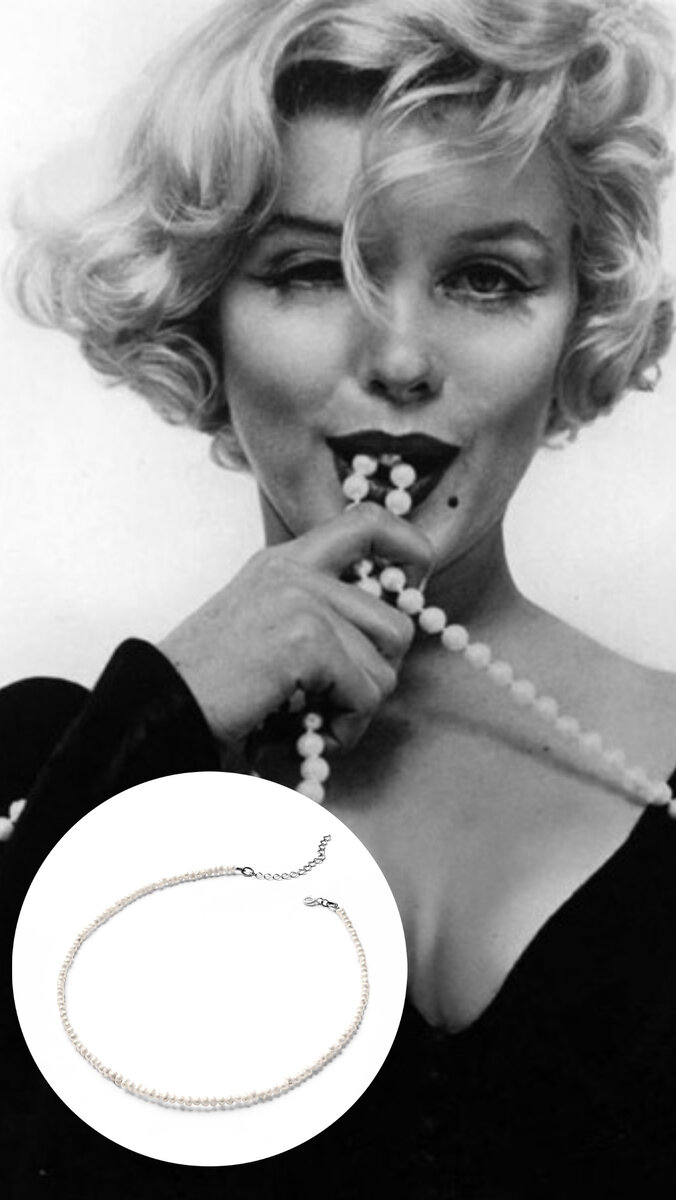 серебряное колье-чокер с культивированным жемчугом