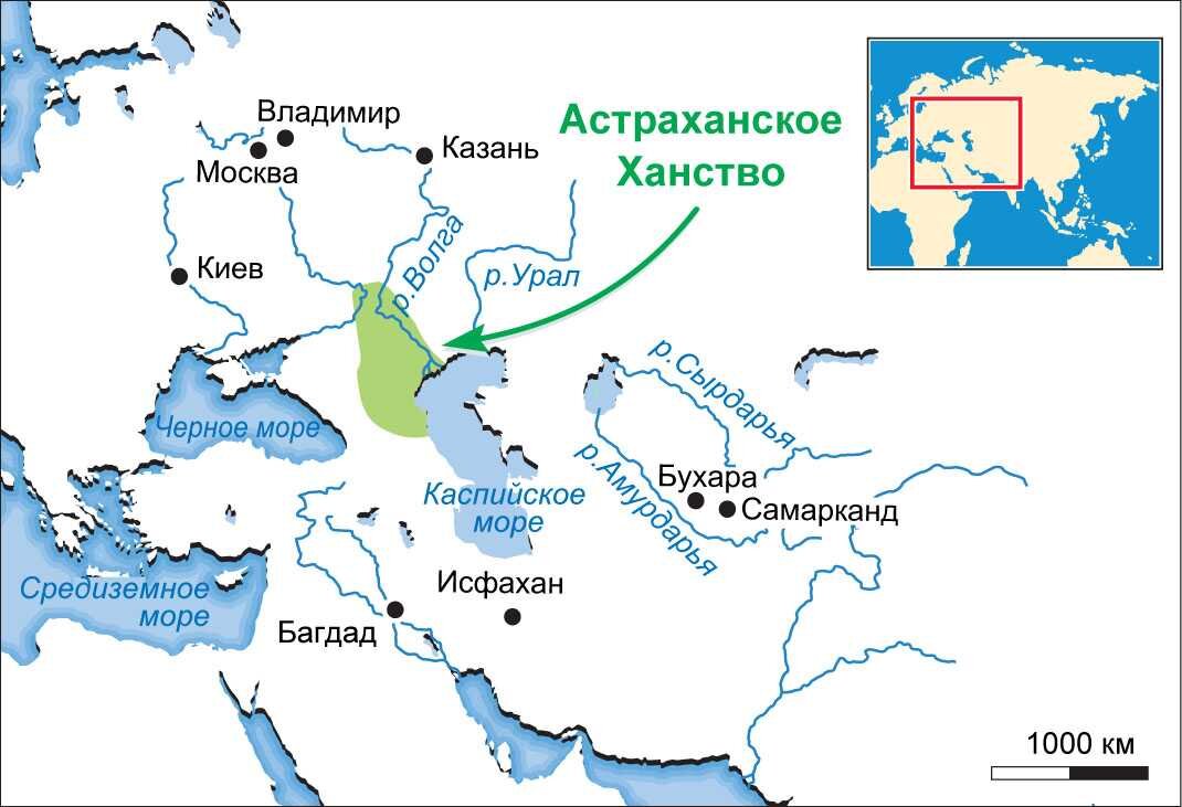 Карта казанского ханства 16 века с городами
