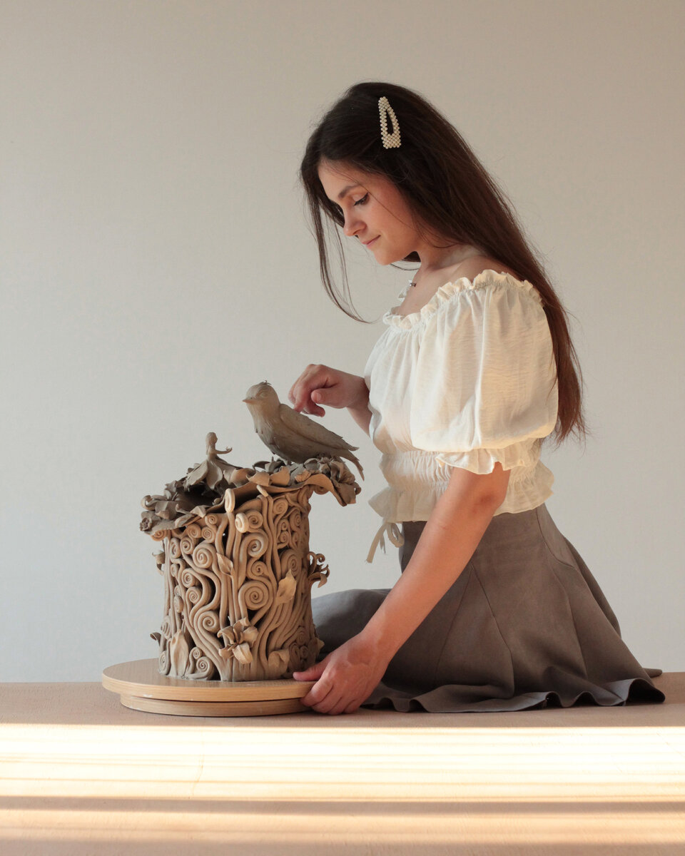 Процесс создания подсвечника "Дюймовочка"