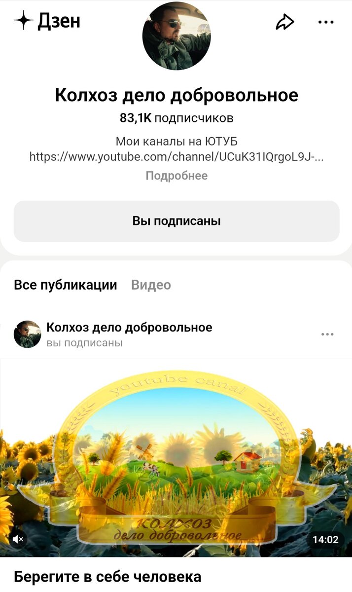 Скрин страницы блога
