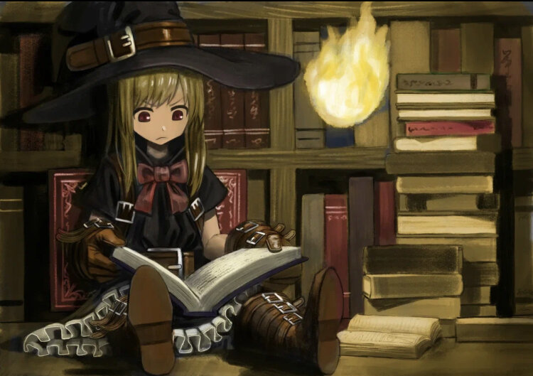 Юная не прирожденная  ведьма учится