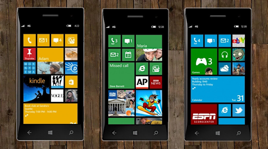 Та самая Windows Phone. С плитками