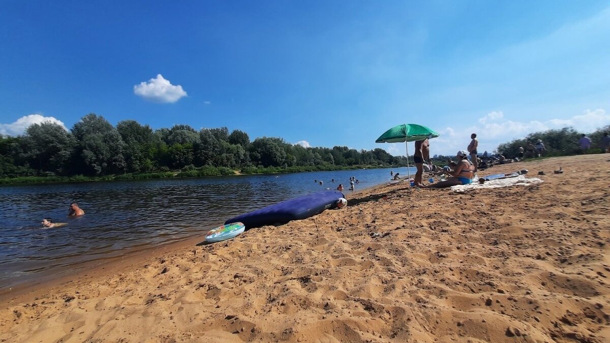 Нижний новгород пляжи для купания на волге карта