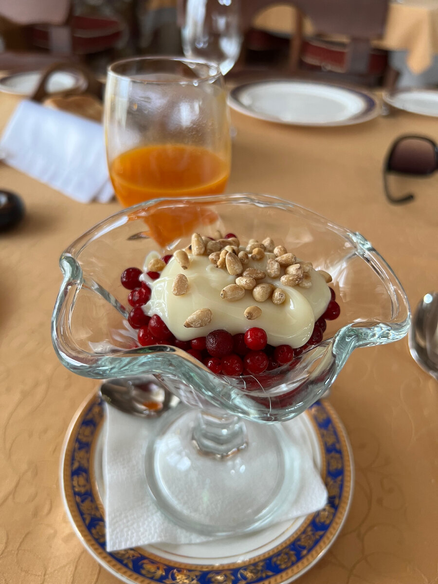 Десертик из брусники 