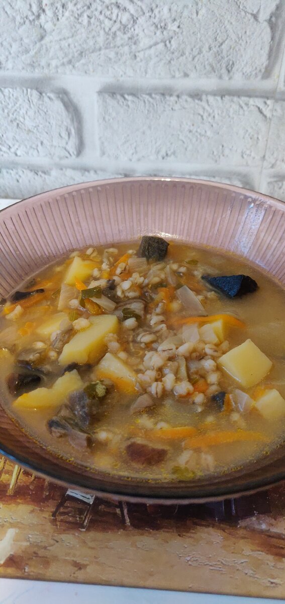 Густой суп с лесными грибами, пошаговый рецепт с фото