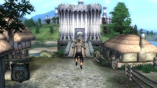 Персонаж в прыжке