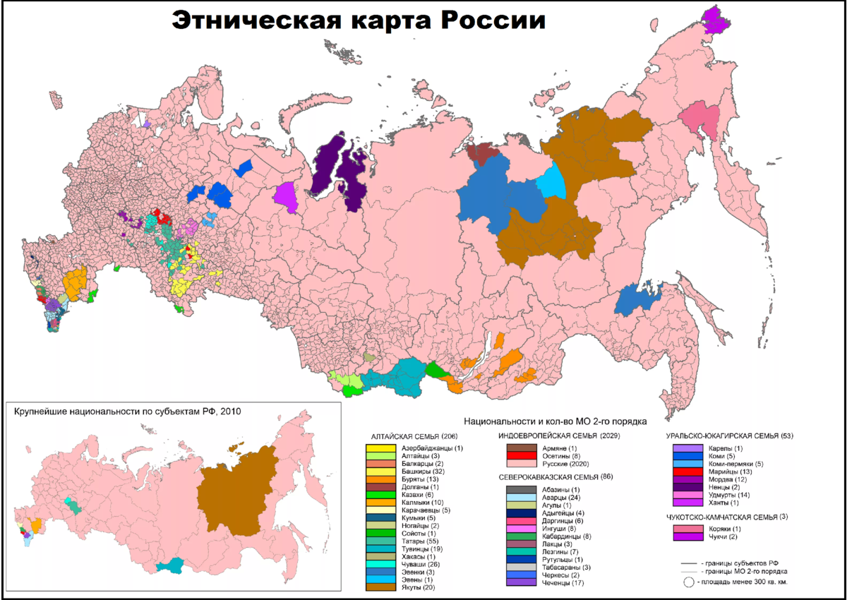 Карта религии народов россии