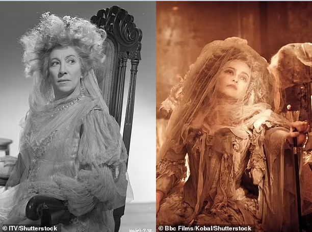 Мартита Хант в роли мисс Хэвишем в фильме "Большие надежды" 1946 года. Хелена Бонэм Картер в той же роли в фильме "Большие надежды" в 2012 году. Фото из сети Интернет