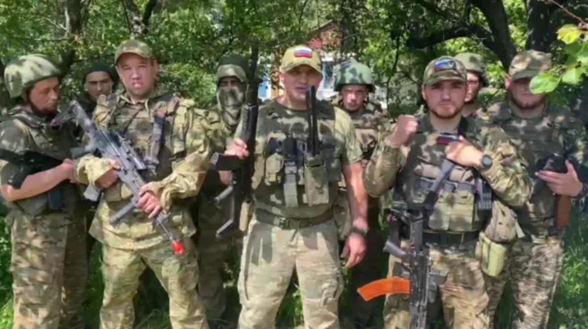 Спецподразделение «Шторм Z» выразило поддержку президента России Владимира Путина. Фото: РОГОЗИН НА ФРОНТЕ/telegram