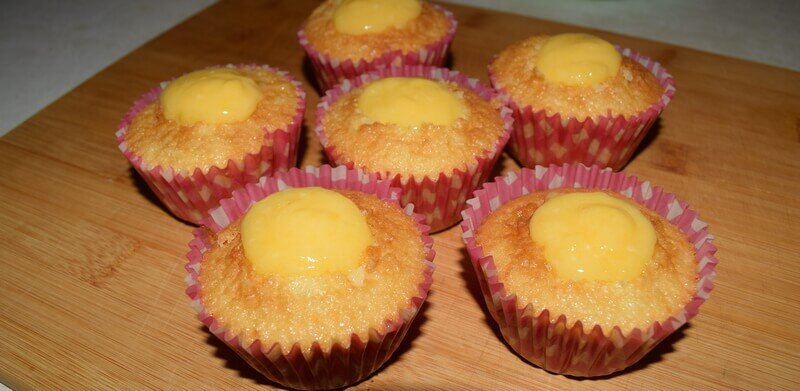 Капкейки с лимонным курдом