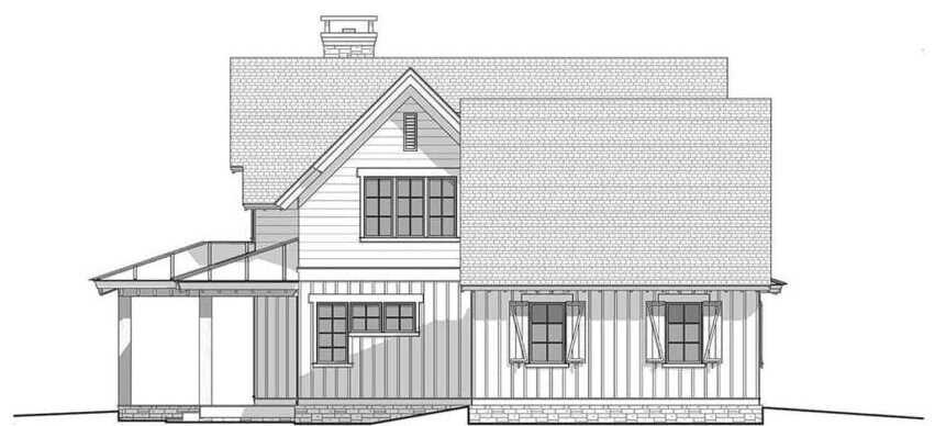 Эскиз дома, вид справа. Фото Home Stratosphere