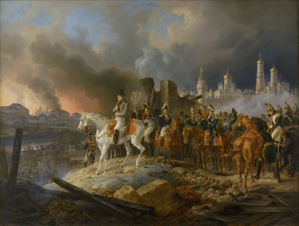Альбрехт Адам "Наполеон в горящей Москве" 1841г.