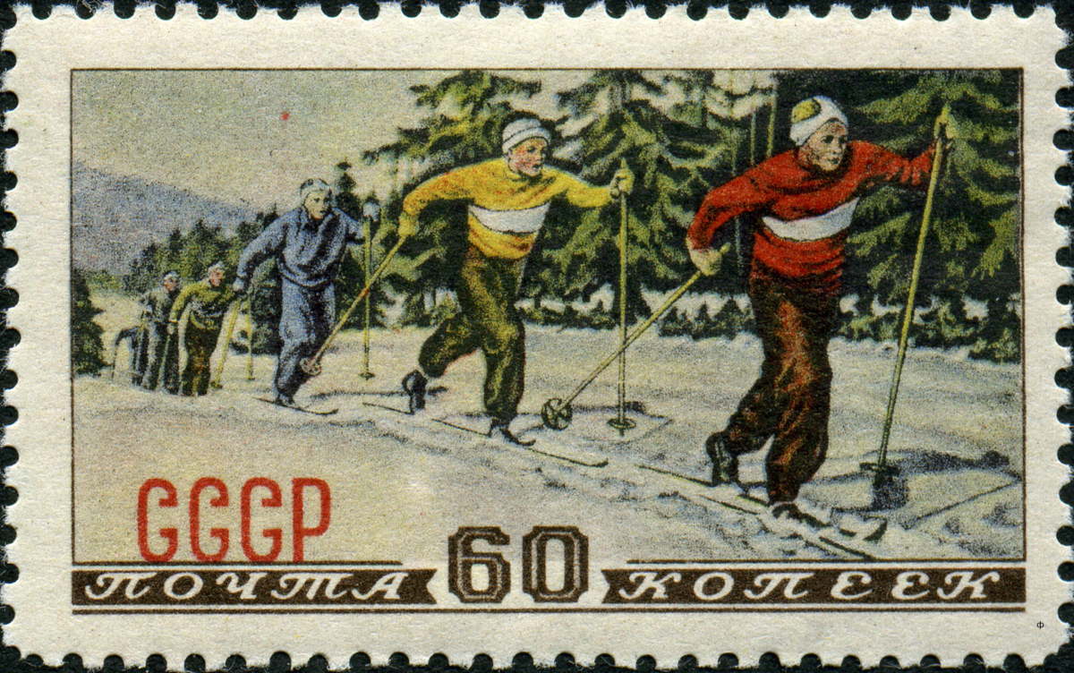 Лыжник плакат
