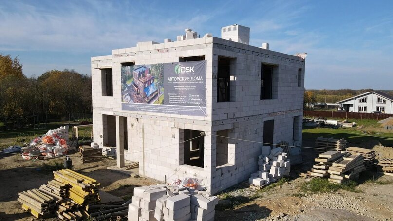 Загородный дом "Сфен" на этапе реализации 