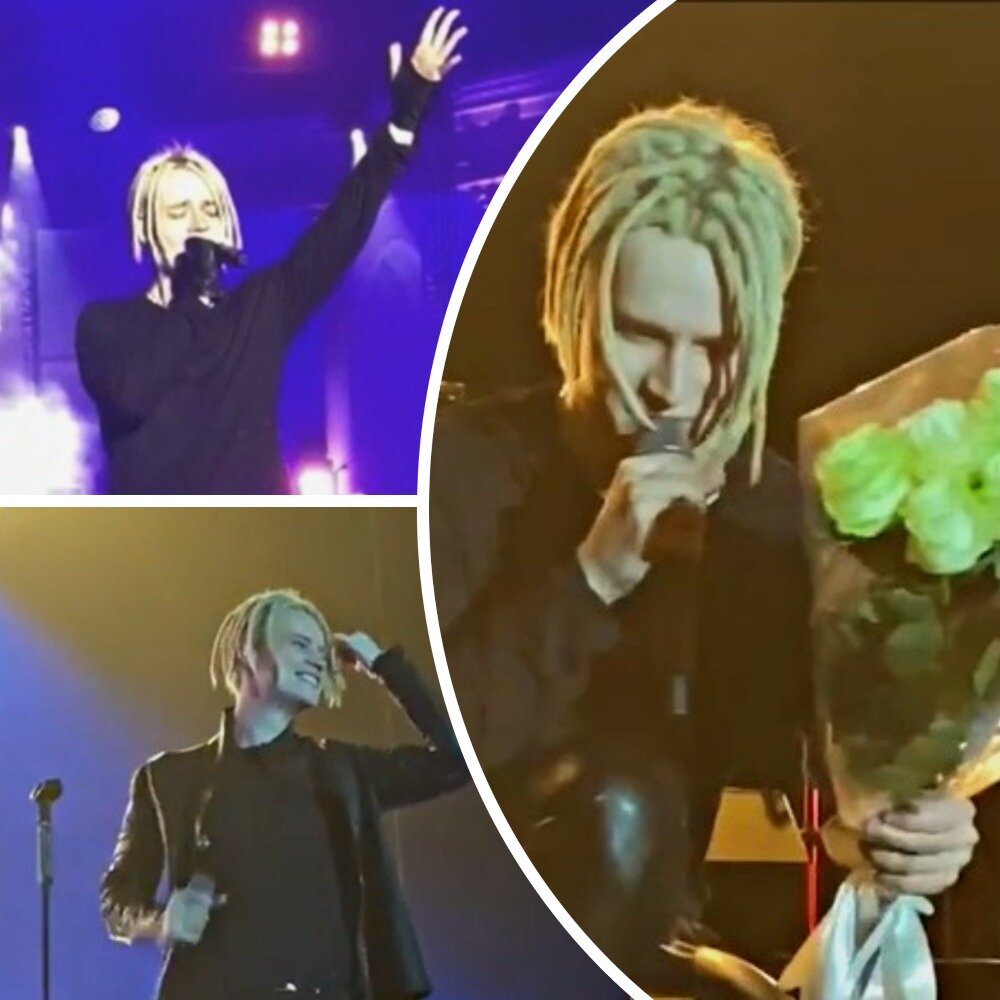 Кадры с сольных концертов SHAMAN. Коллаж автора