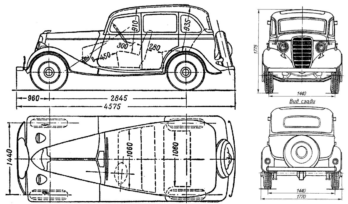 Газ м1 чертежи