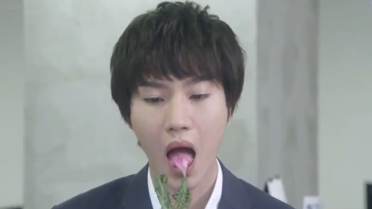 Ну ладно, пошутила, ел цветок кактуса, но как он это делал!