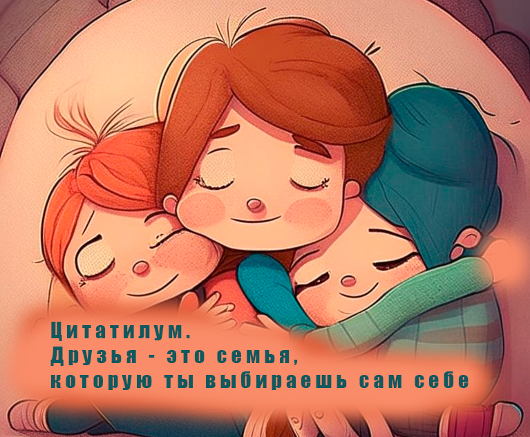 Друзья - это семья, которую ты выбираешь сам себе