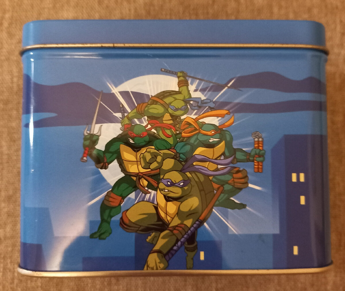 Сундучок для карточек «Черепашки-ниндзя. Боевая четверка». Лицевая сторона