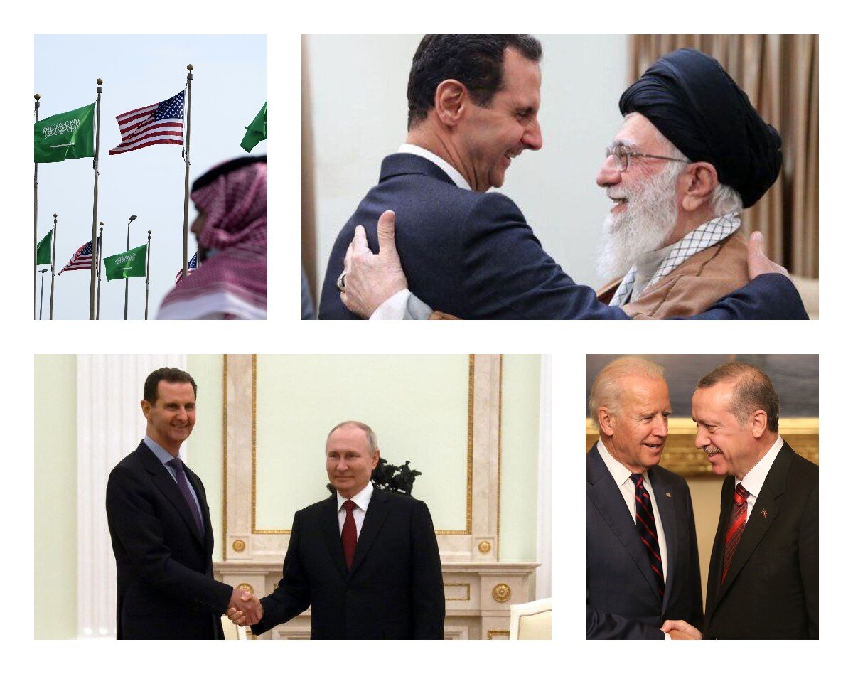 Коллаж автора. Фото Путина с Асадом, и с ним же – Раиси: https://t.me/IRANist1/3360. прочие фото из открытых источников. 