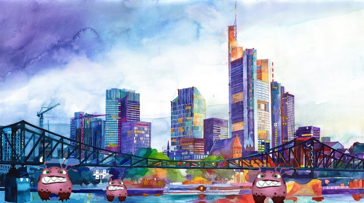 Найдите микробов в городе. 😅 Фотоколлаж автора.