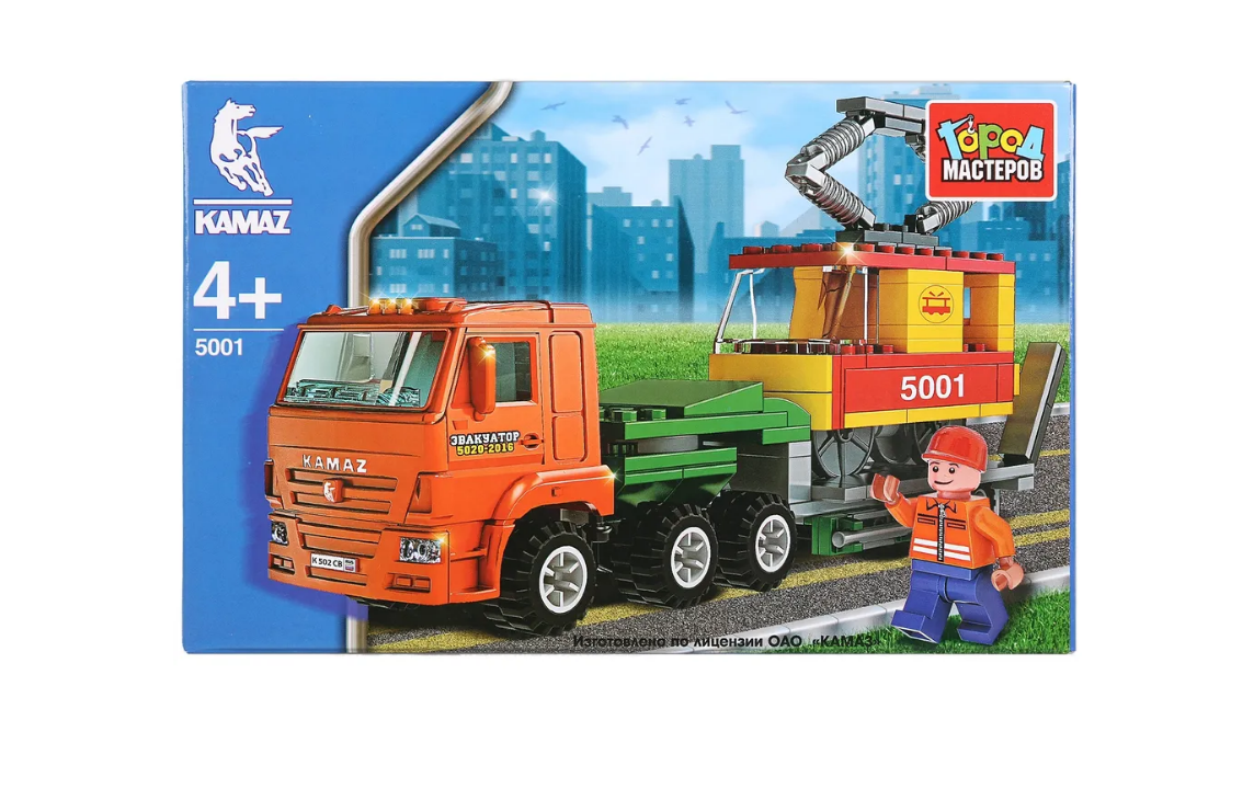 Конструктор "Город Мастеров" Камаз: Перевозчик С Трамваем