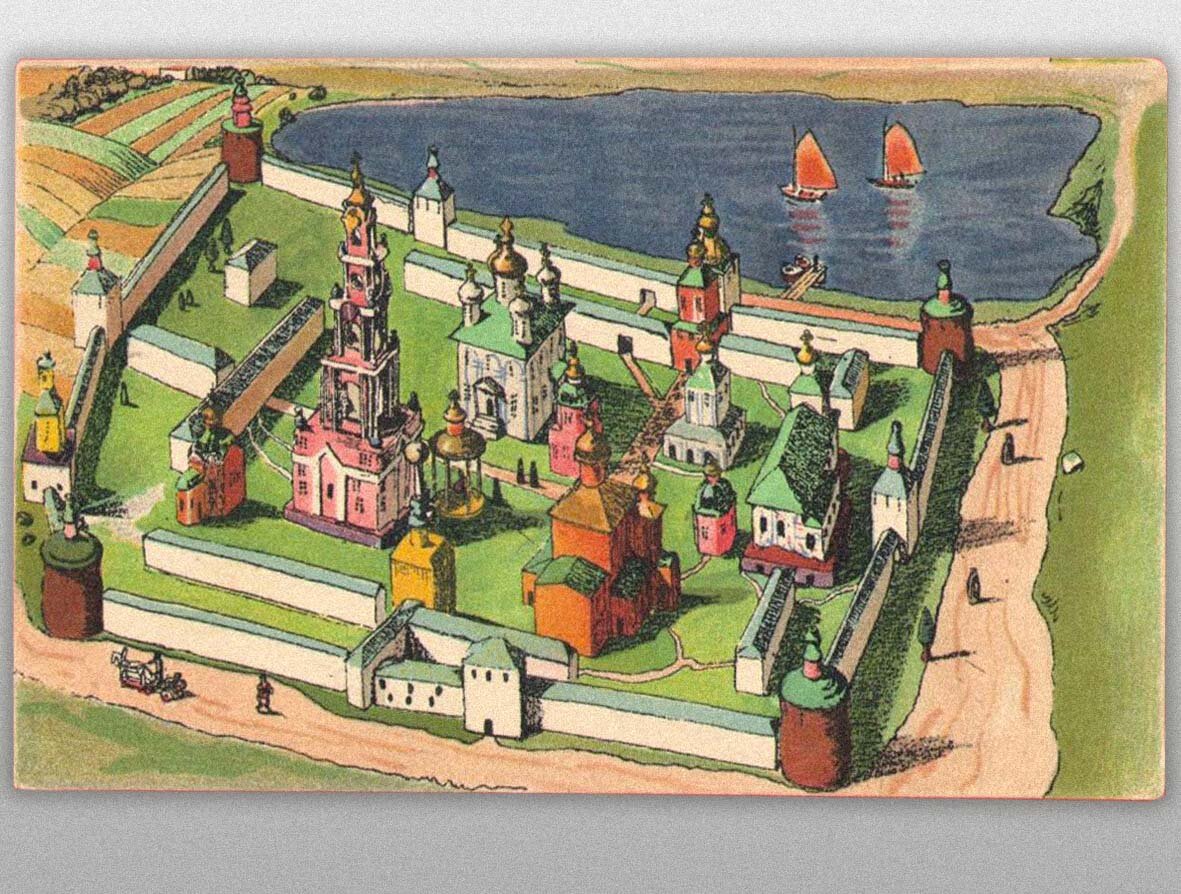 Набора открыток ИГРУШКИ, монастырь