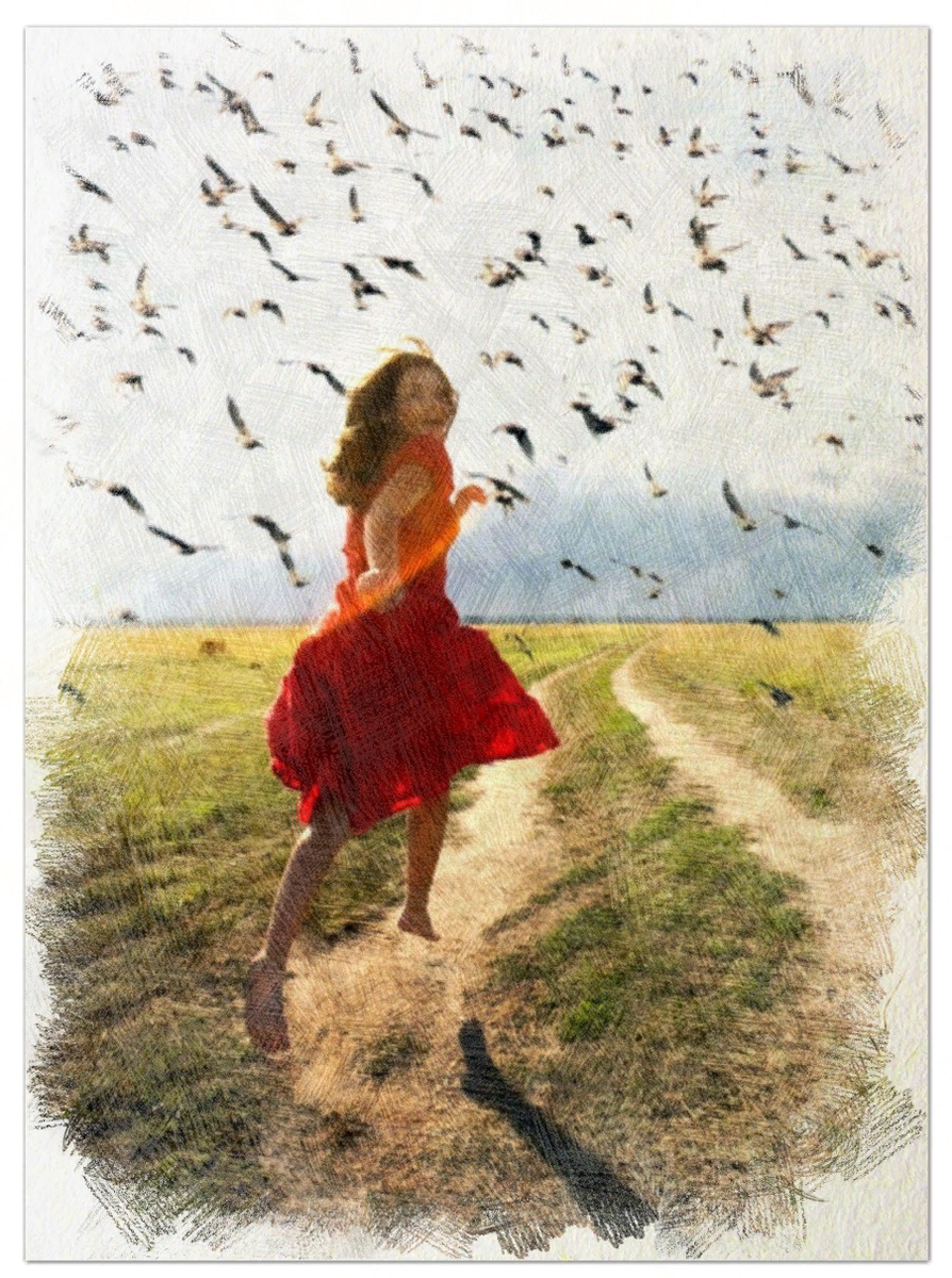 Человек торопится жить. Девушка убегает. Девушка бежит в поле. Счастливая девушка. Девушка в поле.
