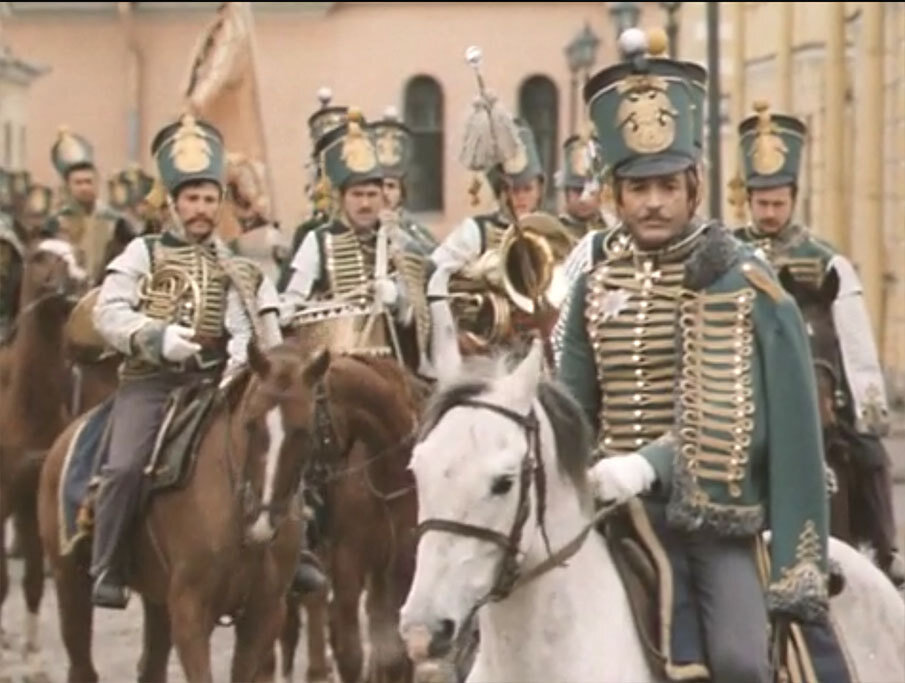 Кадр из кино реж. Э.Рязанова "О бедном гусаре..."