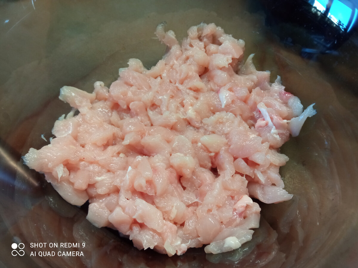 фото автора, рубленое куриное мясо