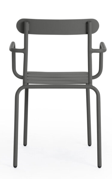 Стул с подлокотниками в цвете антрацит.