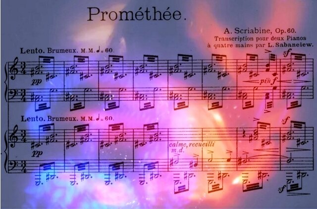 "Прометей" Скрябина на фоне космоса. Коллаж мой.