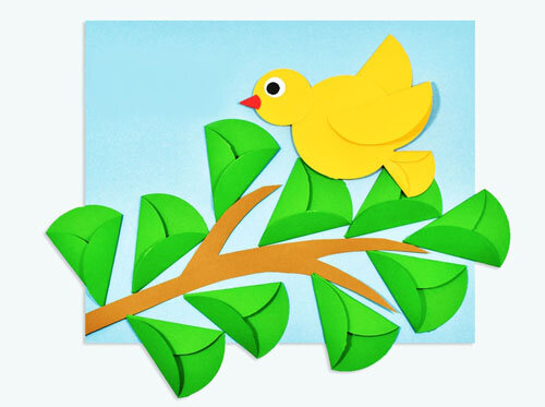 Аппликация из цветной бумаги своими руками для учащихся начальной школы на тему: Весна