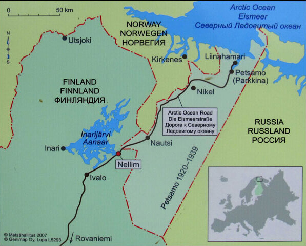 Это историческая автодорога длиной 531 км, она шла от Рованиеми к Лиинахамари