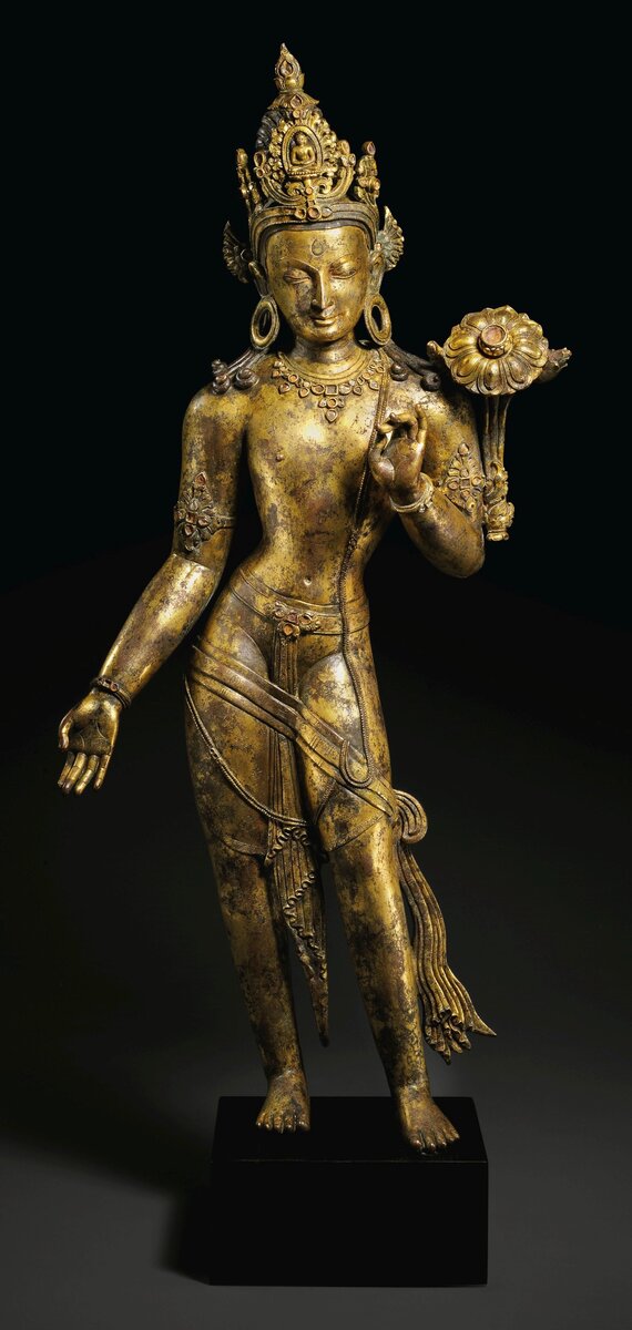 . , XIII . -   Christie's. .  URL: https://globalnepalimuseum.com/objects/a-large-and-important-gilt-bronze-figure-of-avalokiteshvara/