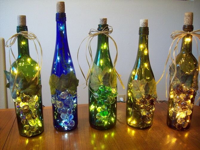 DIY Декор бутылок своими руками. Как украсить бутылку. Идеи декора от saninaburo
