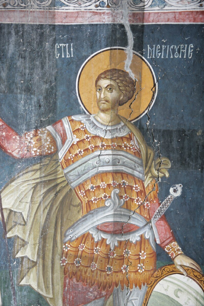 Фреска монастыре в Пече, Сербия. 14 век.