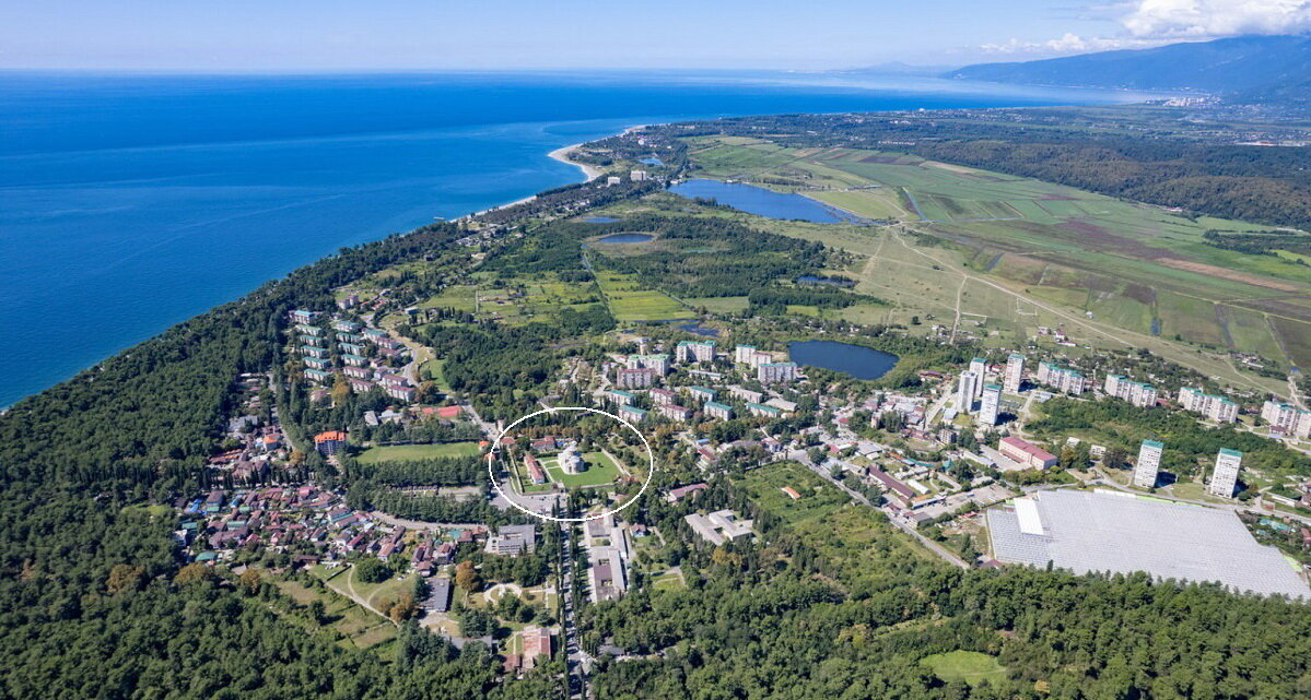 Расположение храмового комплекса Пицунды