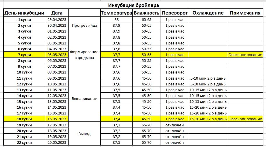 Таблица инкубации бройлеров Росс 308. Таблица инкубации бройлеров. Инкубация бройлерных яиц.