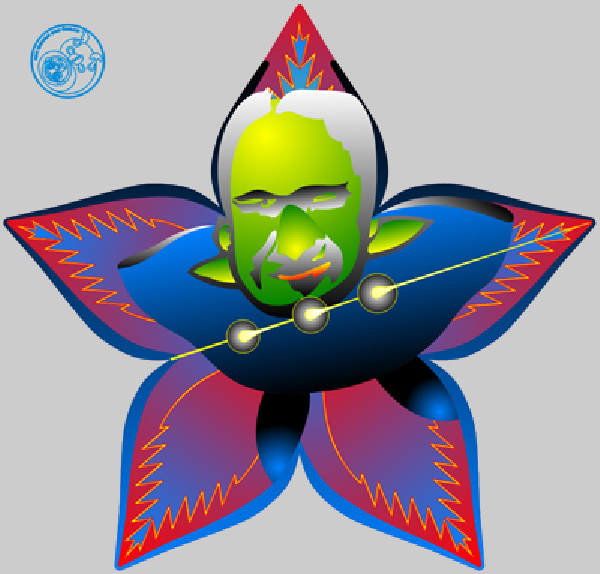 орден  "Я познаю жизнь с Доброй стороны". Украшен тремя бриллиантами, добытыми  нашими роботами на соседней планете. Эмаль простая. Подмосковная  фабрика. Футляр, синий бархат.