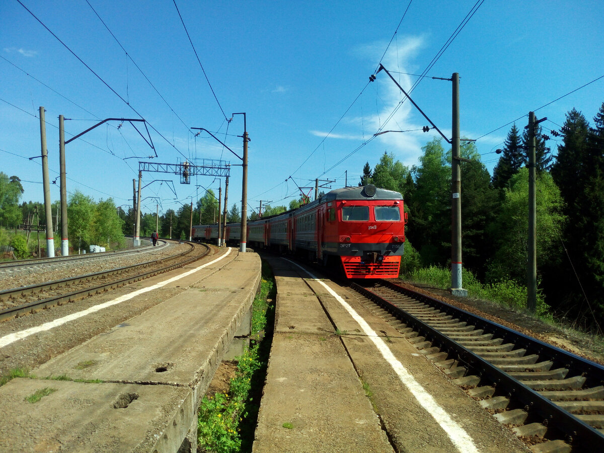 ЭР2Т-7158, платформа 142-й километр, БМО, 13.05.2016