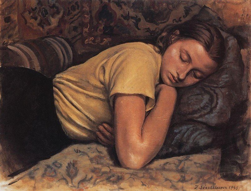 Зинаида Серебрякова. Портрет дочери Кати. 1945