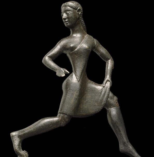 Бегущая спартанская девушка. Статуэтка из бронзы, VI в. до н.э.
