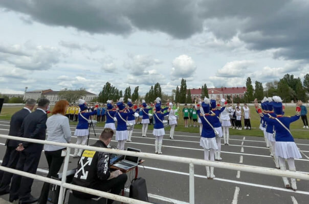    На открытии президентских соревнований (спорткомитет города Камышина)
