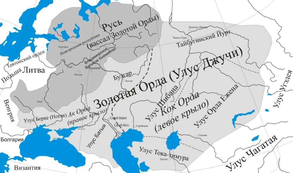Золотая Орда - карта