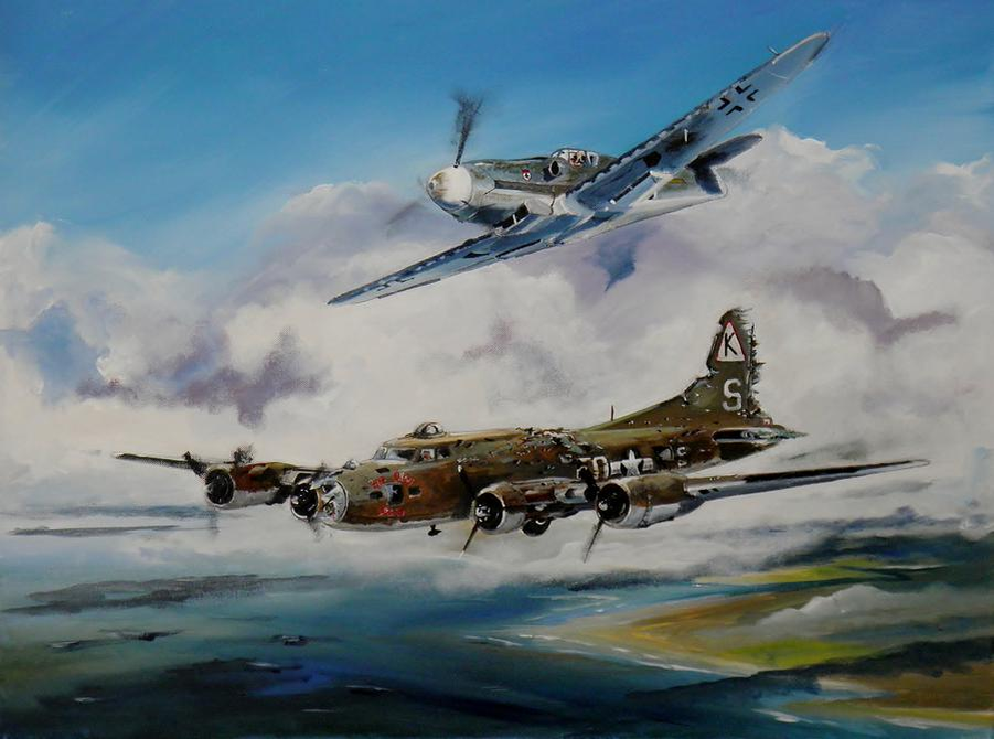 20 декабря 1943. Bf 109 Франца Штиглера.